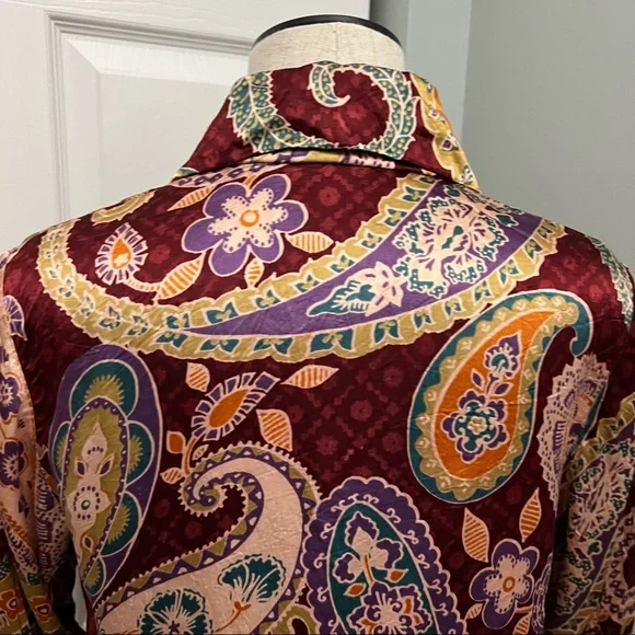 Jack Winter Funky Disco Paisley Vintage Shirt Size M - Picture 8 of 14